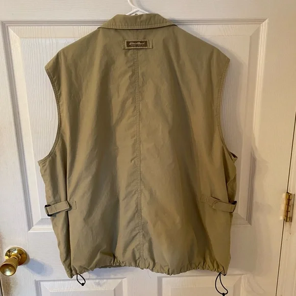 Eddie  Bauer Men's Khaki Outdoor Vest Size xl - Picture 4 of 10
